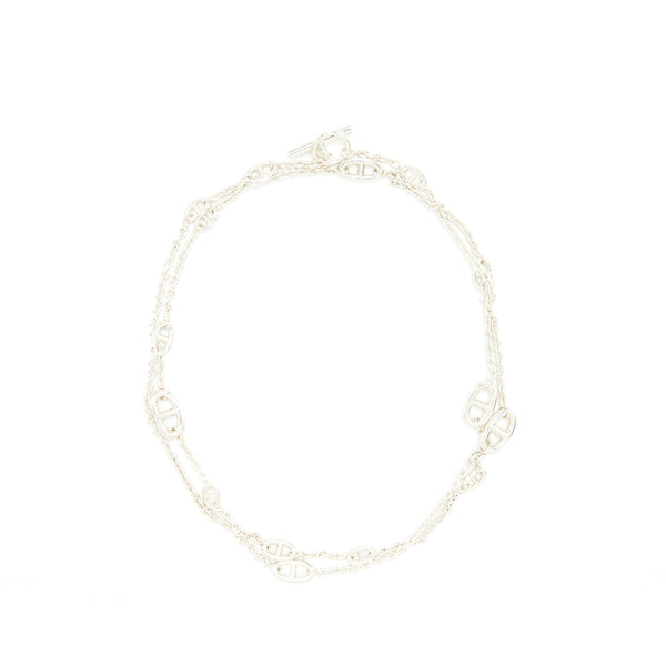 Hermes Farandole Long Necklace Sterling Sliver