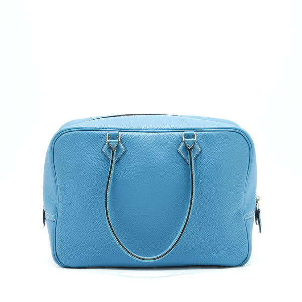 Hermes plume bag Togo jeans blue SHW Stamp Square G