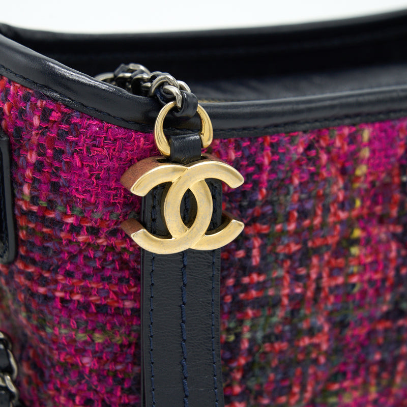 CHANEL TWEED SMALL GABRILLE HOBO BAG MULTICOLORED