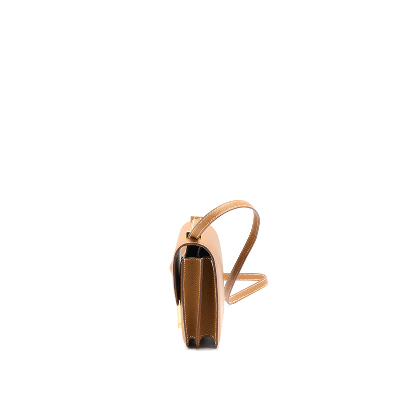 Hermes Constance Mini Epsom Gold GHW Stamp U (New Version)