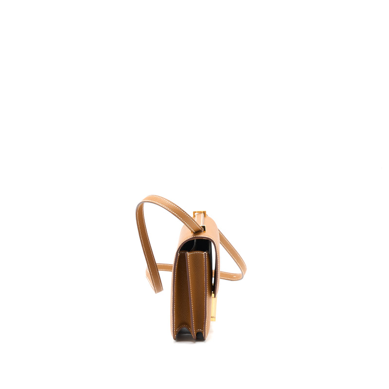 Hermes Constance Mini Epsom Gold GHW Stamp U (New Version)