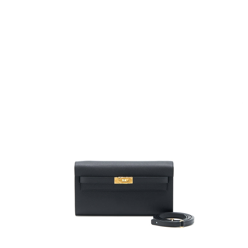 Hermes Kelly To Go Epsom Black GHW Stamp U