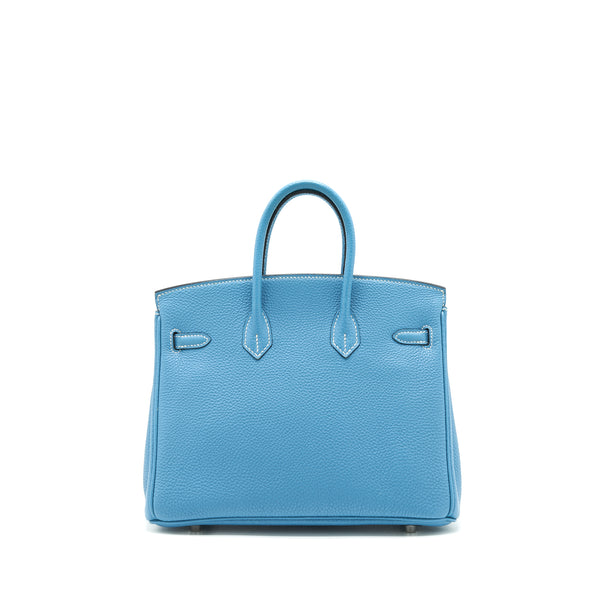 Hermes Birkin 25 Togo Blue Jeans SHW Square L