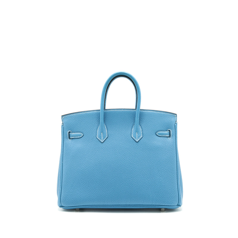 Hermes Birkin 25 Togo Blue Jeans SHW Square L