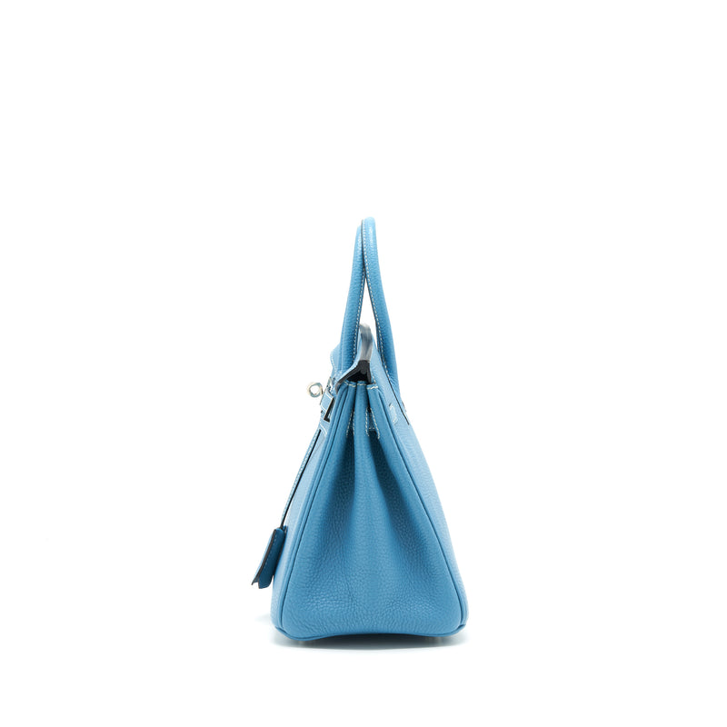 Hermes Birkin 25 Togo Blue Jeans SHW Square L