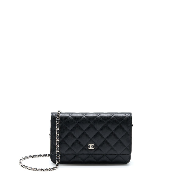 Chanel Classic Wallet On Chain Caviar Black SHW (Microchip)
