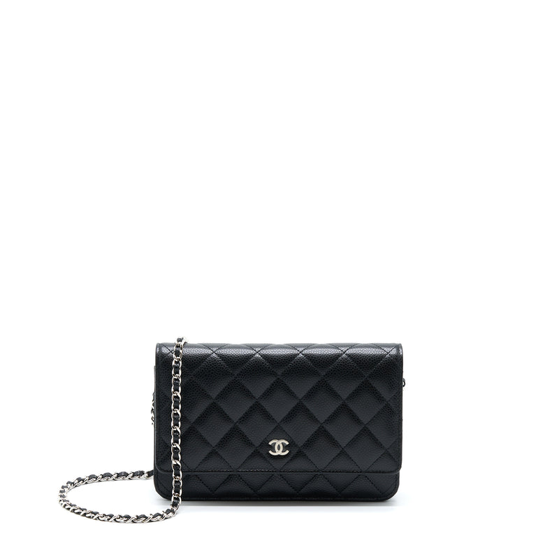 Chanel Classic Wallet On Chain Caviar Black SHW (Microchip)