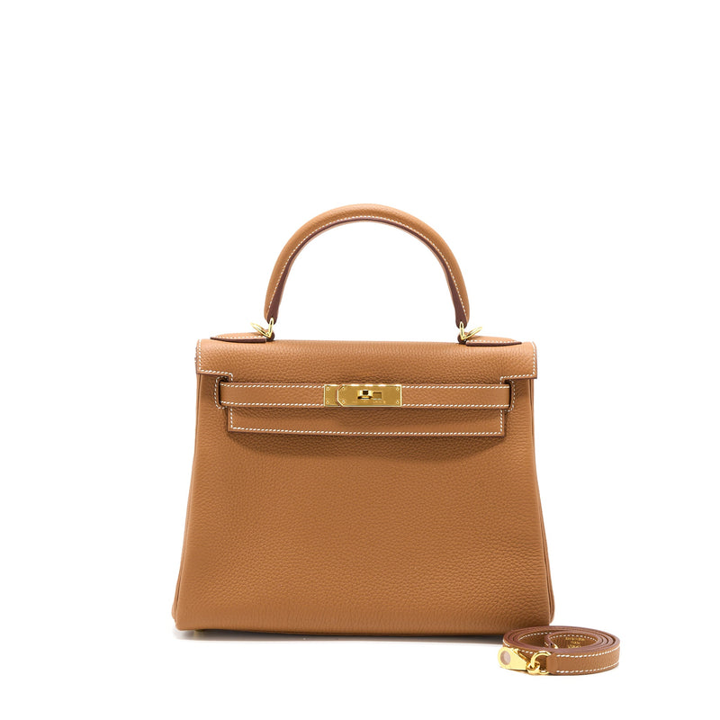 Hermes Kelly 28 Togo Gold GHW Stamp U