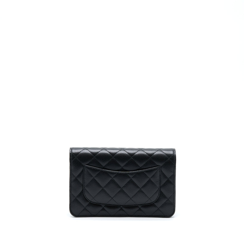 Chanel Classic Wallet On Chain Caviar Black SHW (Microchip)