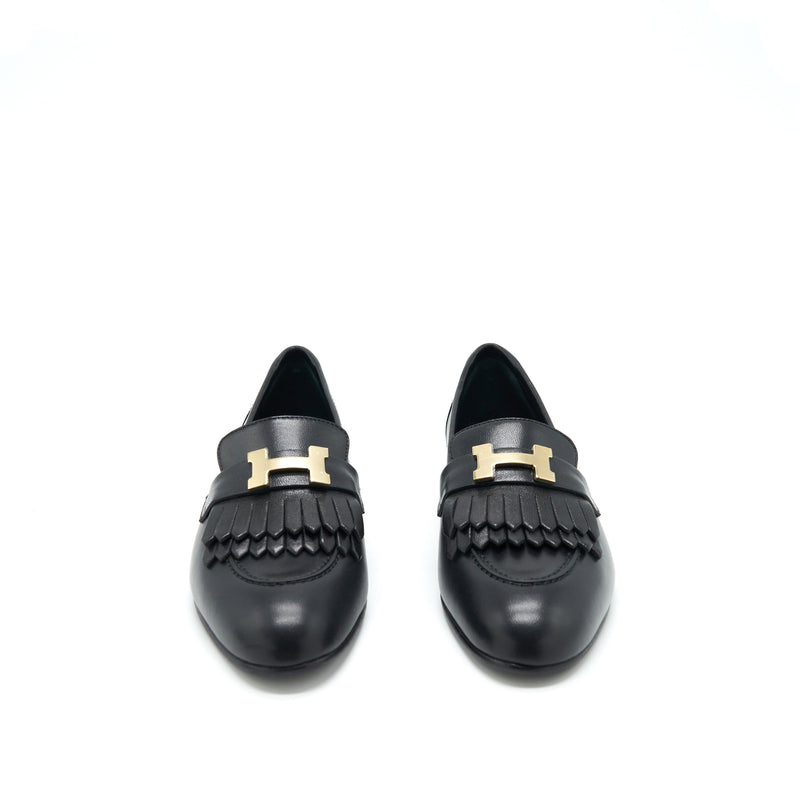 Hermes Size 37.5 Royal Loafer Black GHW
