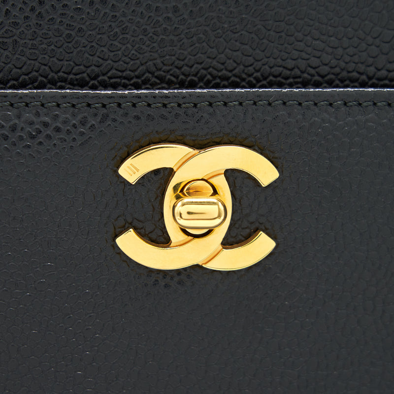 Chanel Vintage 24k Gold Caviar shopping Bag with Chain