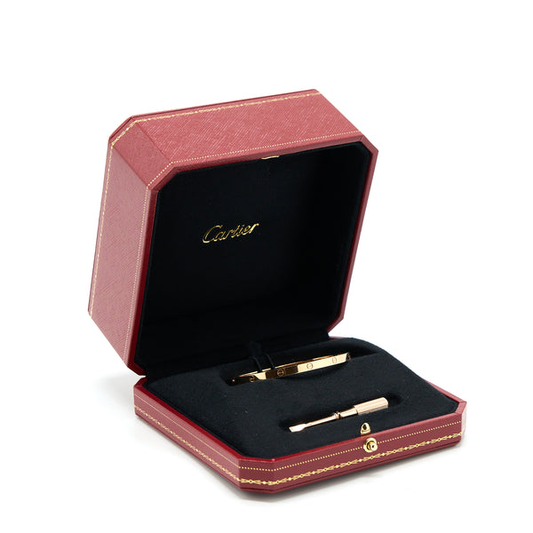 Cartier Size 16 Love Bracelet Small Model Rose Gold