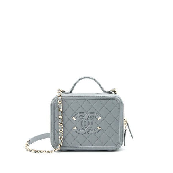Chanel CC filigree Vanity Case Grey LGHW