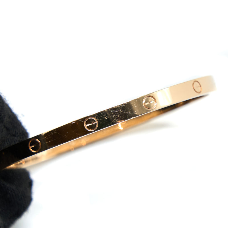 Cartier Size 15 Love Bracelet Small Model Rose Gold