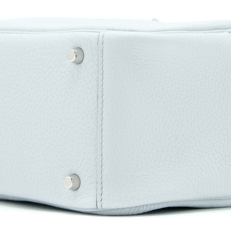 Hermes Mini Lindy Clemence Blue Pale SHW Stamp U