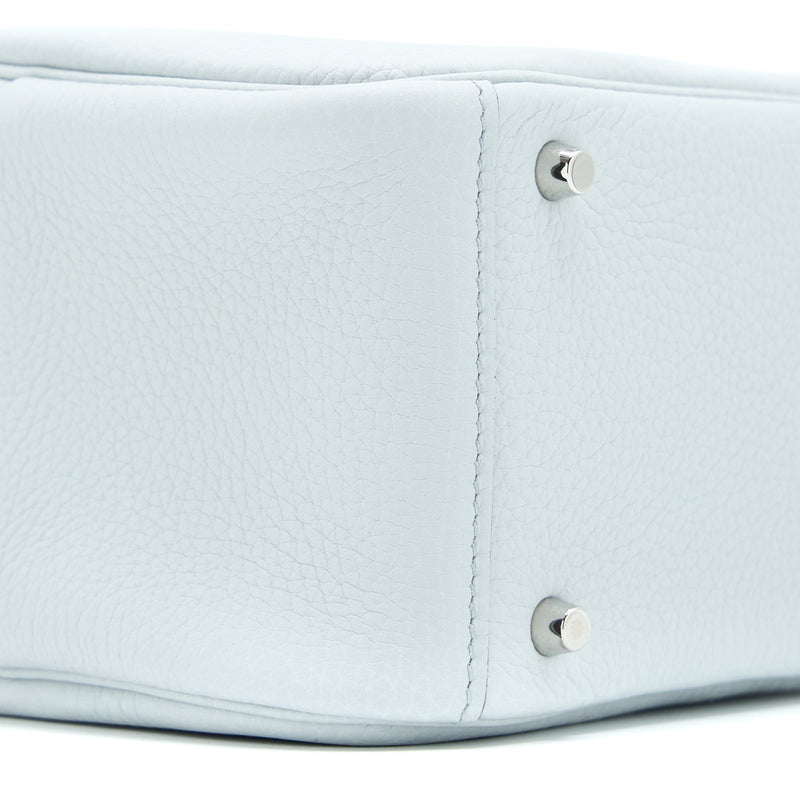 Hermes Mini Lindy Clemence Blue Pale SHW Stamp U