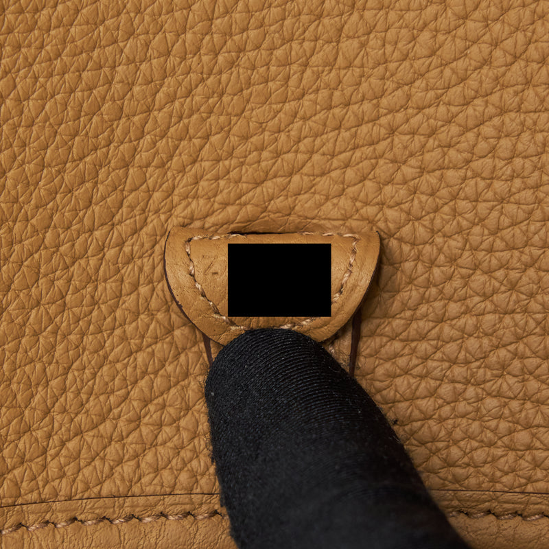Hermes Mini Evelyne Clemence Biscuit/Camel GHW Stamp Z
