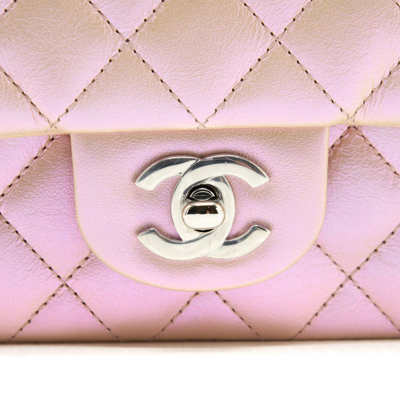 Chanel 21k Iridescent Mini Rectangular Calfskin Pink SHW