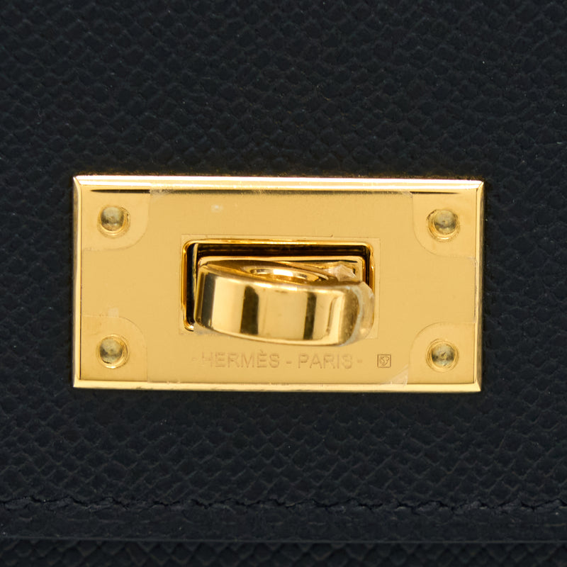 Hermes Kelly Pocket Compact Madame Black GHW Stamp U