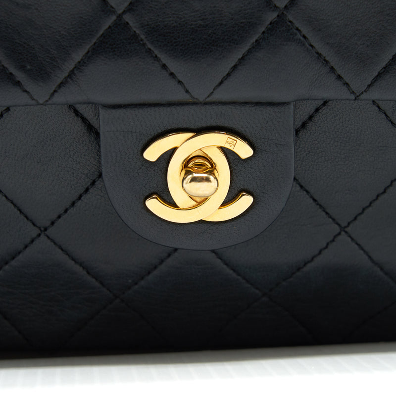 Chanel Vintage Small Flap Bag Lambskin Black GHW