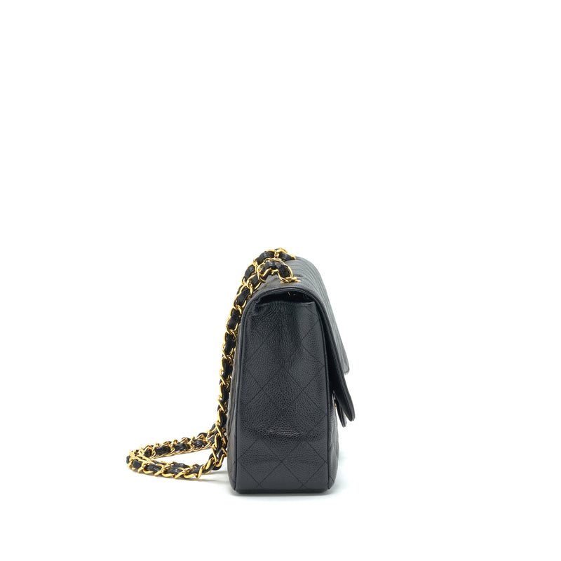 Chanel Vintage Jumbo Single Flap Caviar Black GHW