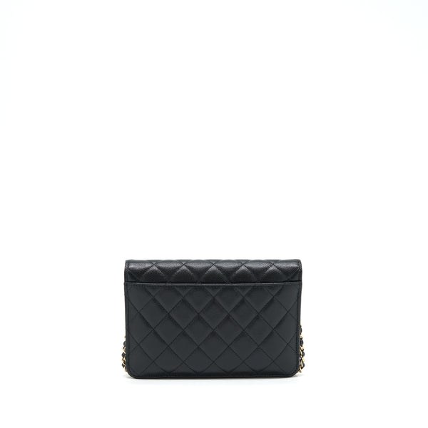 Chanel 2 In 1 Wallet On Chain Caviar Black GHW