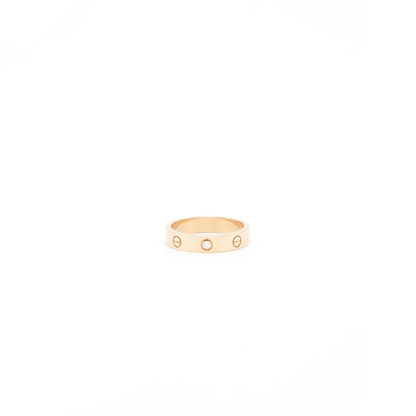 Cartier Size 55 Love Ring with One Diamond Rose Gold