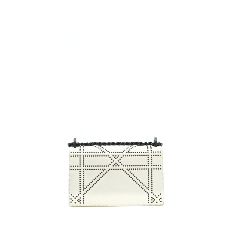 Dior Small Diorama Studded White With Black Hardware