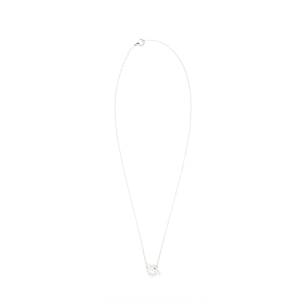 Hermes Finesse Pendant Necklace White Gold With Diamonds