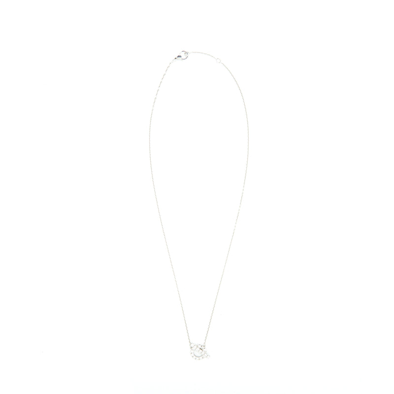 Hermes Finesse Pendant Necklace White Gold With Diamonds