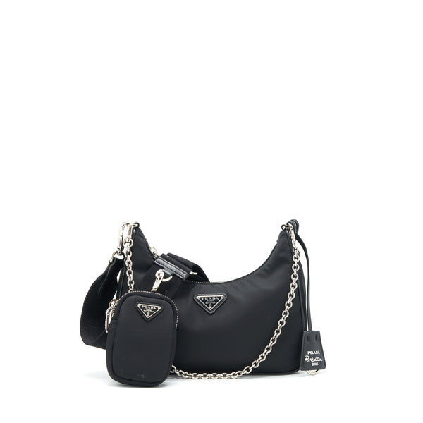 Prada reedition 2005 Nylon Bag Black SHW