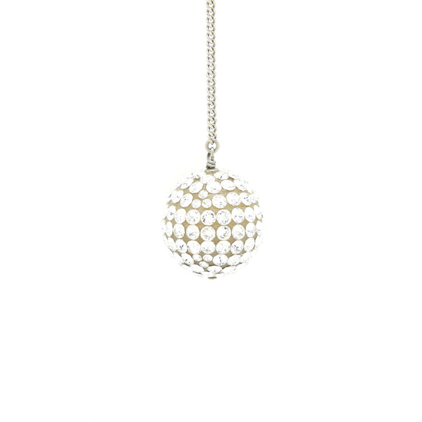 Chanel Drop Ball Crystal Earrings SHW