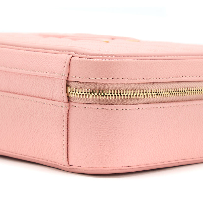 Chanel Filigree Vanity Case Caviar Pink GHW
