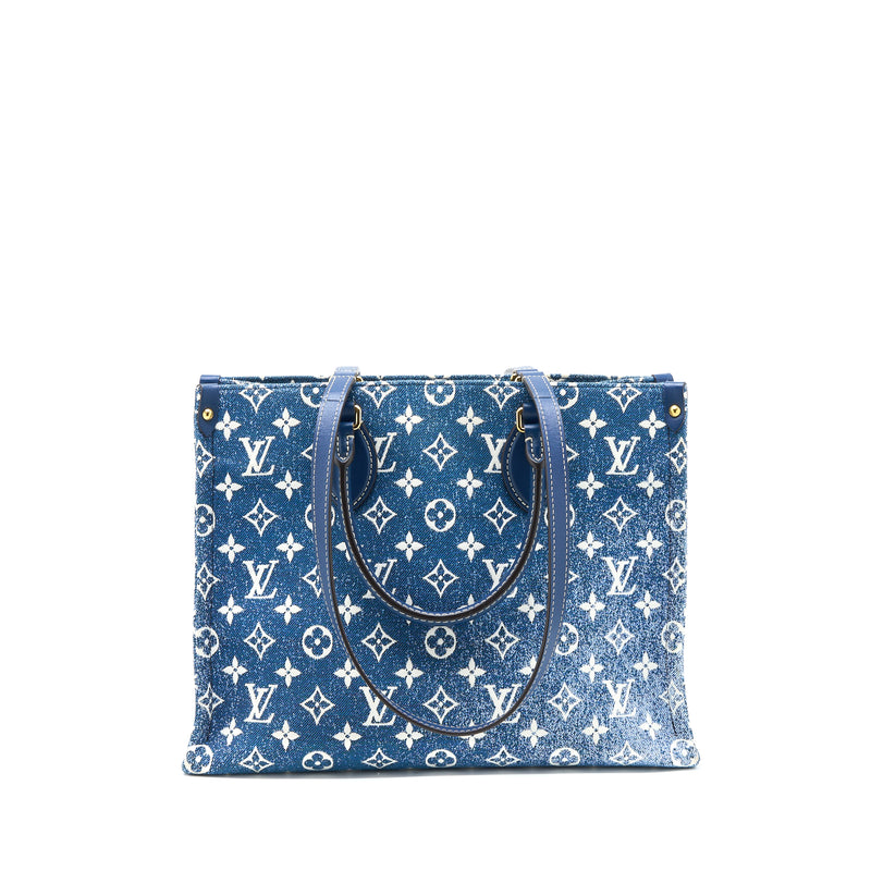 Louis Vuitton Onthego MM Monogram Denim Blue GHW (New Version)