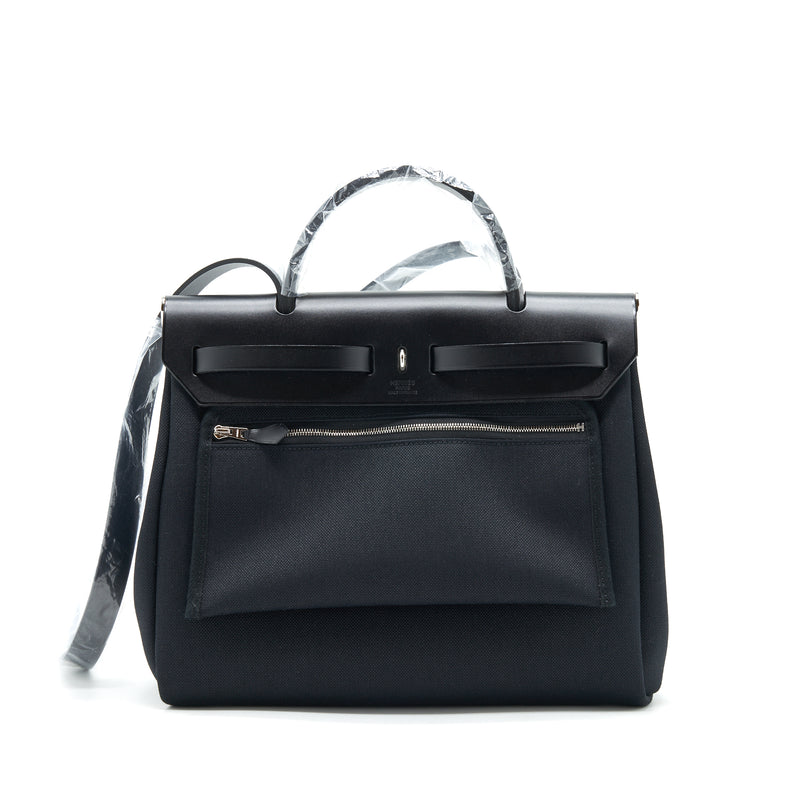 Hermes Herbag Zip 31 Retourne Bag Noir Stamp Y