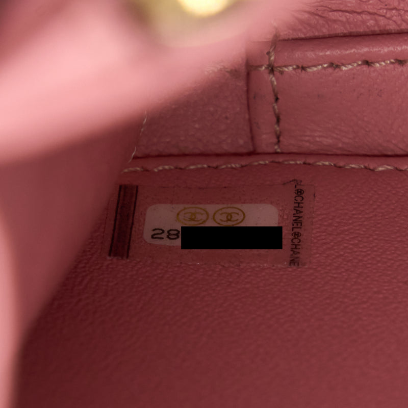 Chanel Filigree Vanity Case Caviar Pink GHW
