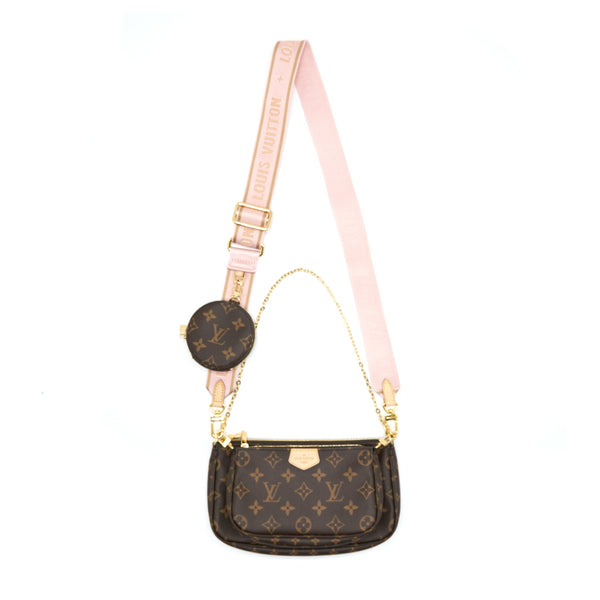 Louis Vuitton Multi Pochette Accessories Monogram Canvas Rose Clair GHW