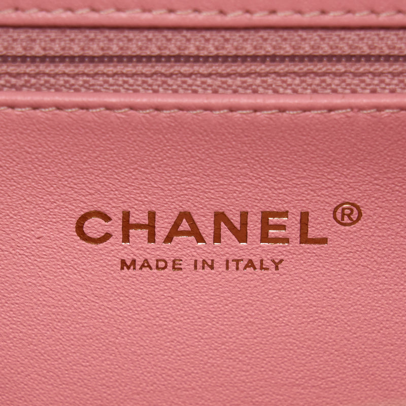 Chanel Filigree Vanity Case Caviar Pink GHW