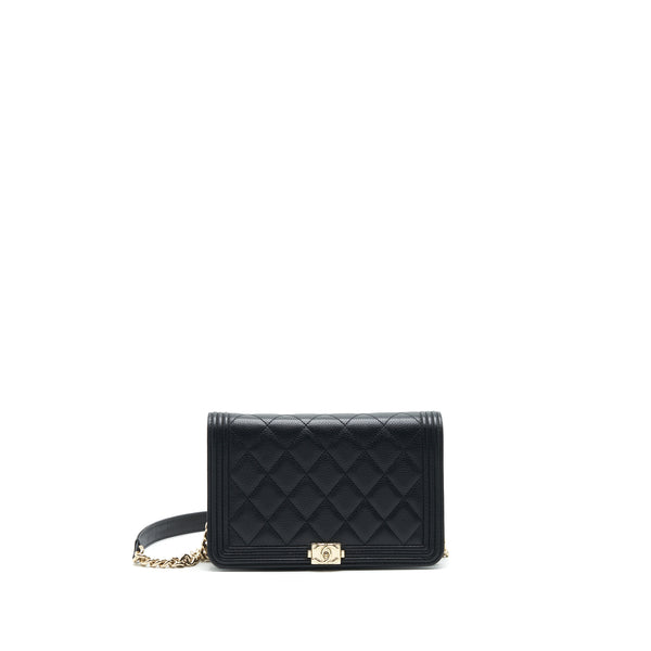 Chanel Leboy Wallet On Chain WOC Caviar Black GHW