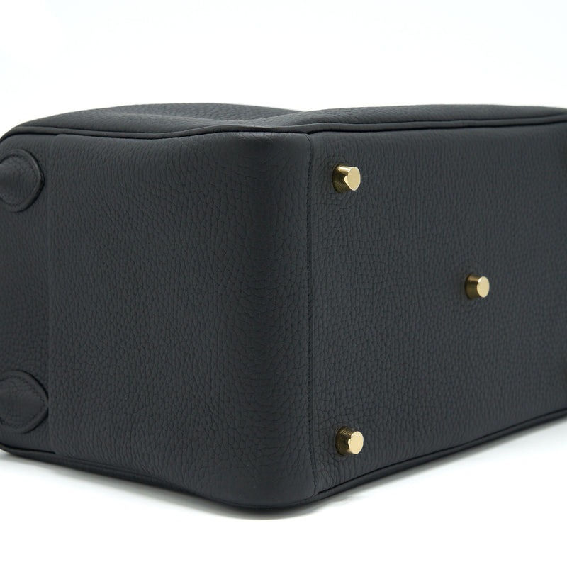 Hermes Lindy 30 Clemence Black GHW Stamp U