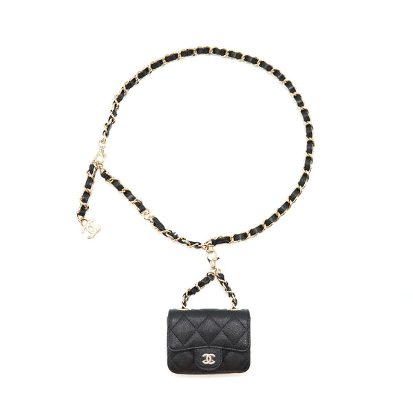 Chanel 21B Belt Bag Caviar Black LGHW