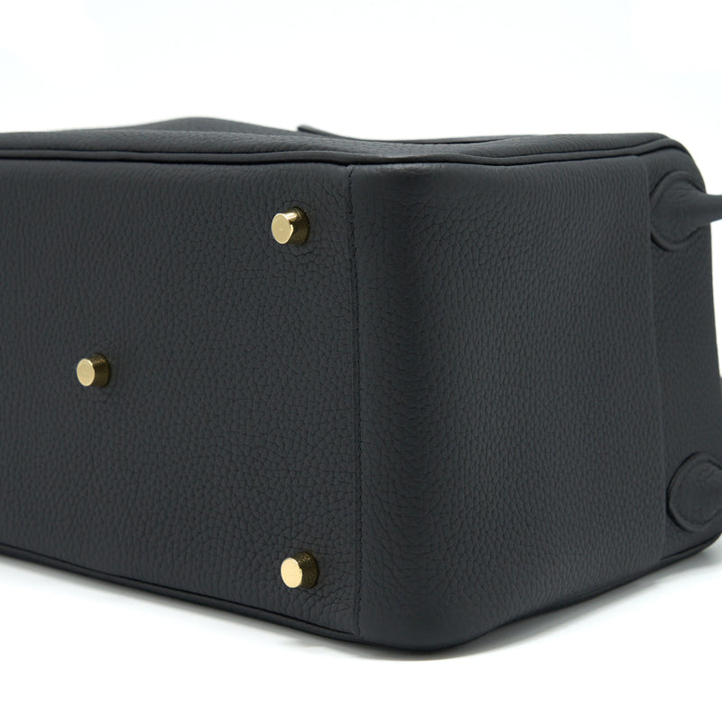 Hermes Lindy 30 Clemence Black GHW Stamp U