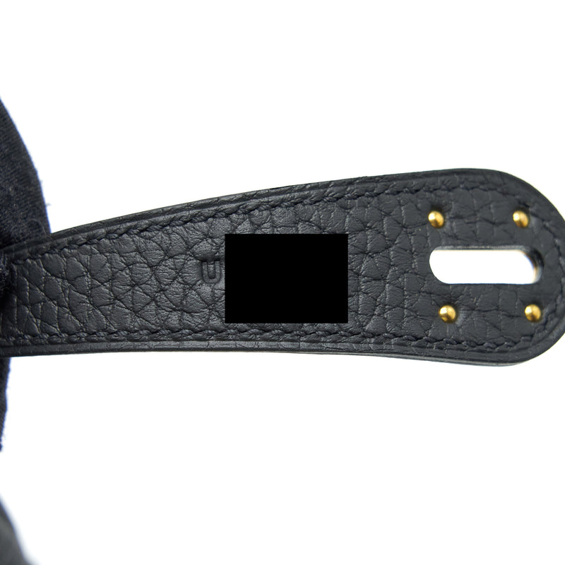 Hermes Lindy 30 Clemence Black GHW Stamp U