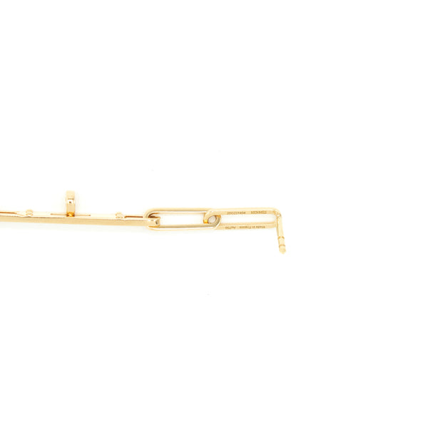 Hermes Kelly Chain Earrings Very Small Model Yellow Gold