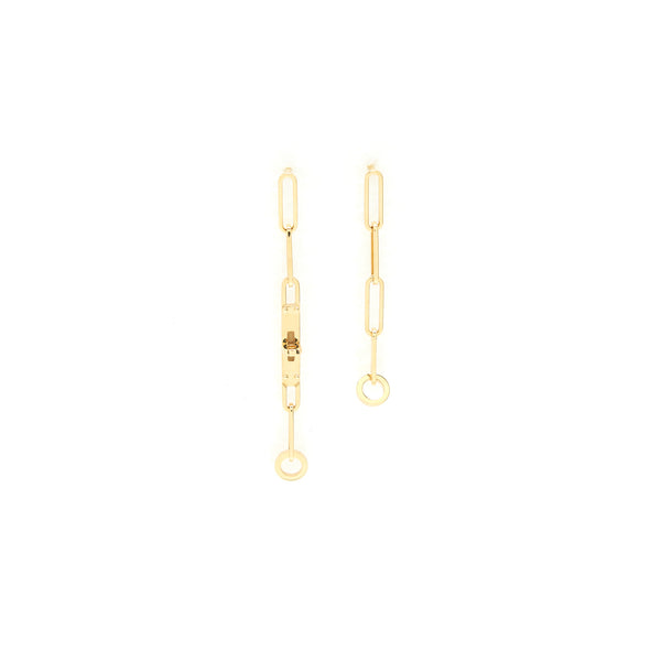 Hermes Kelly Chain Earrings Very Small Model Yellow Gold