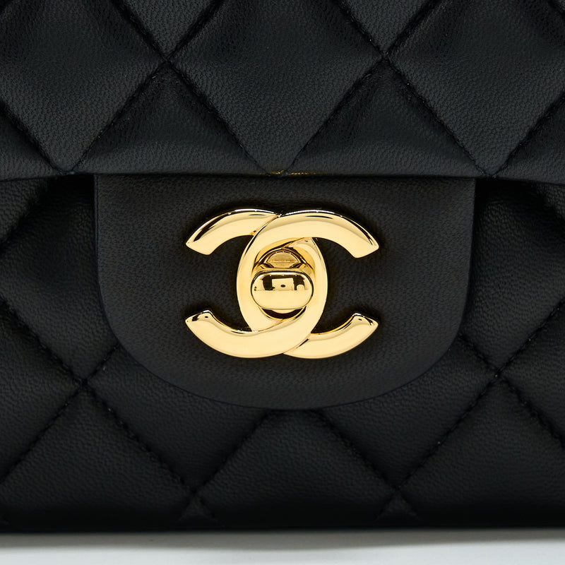 Chanel Classic Double Flap Bag Lambskin Black GHW
