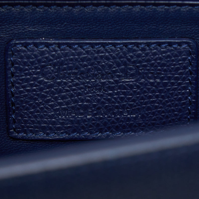 Dior Montaigne 30 Calfskin Navy With Black Hardware