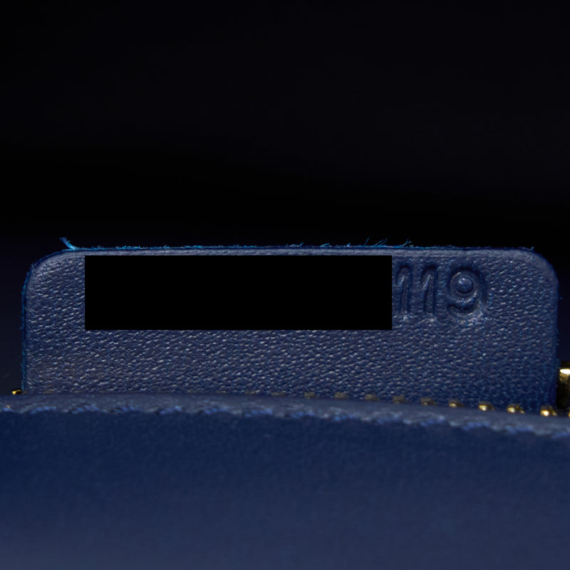Dior Montaigne 30 Calfskin Navy With Black Hardware