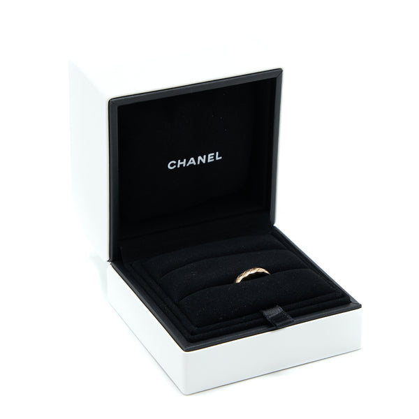 Chanel Size 50 Mini Version Coco Crush Ring Quilted Motif 18K Beige Gold