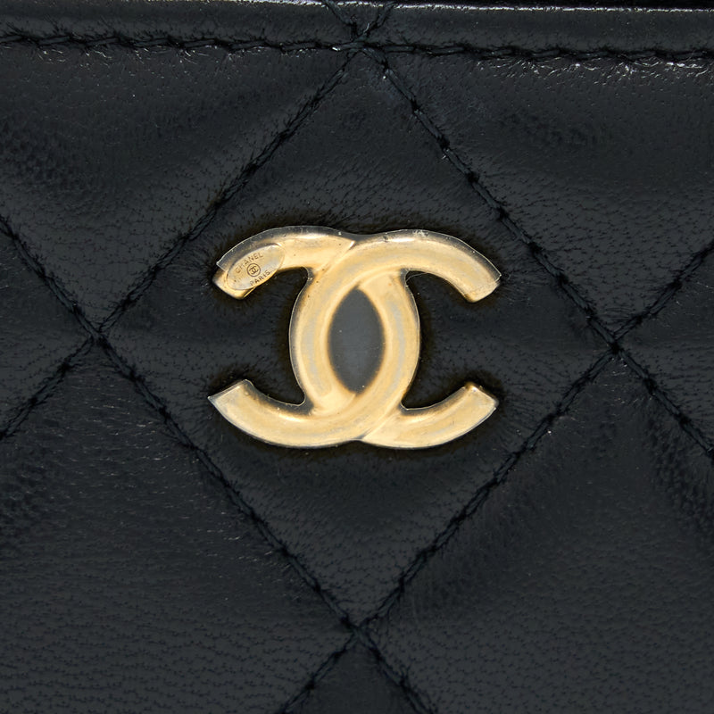 Chanel Pearl Crush Mini Vanity Case Lambskin Black LGHW